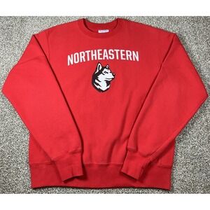 Champion Reverse Weave Northeastern University Crewneck Size Medium Huskies Red